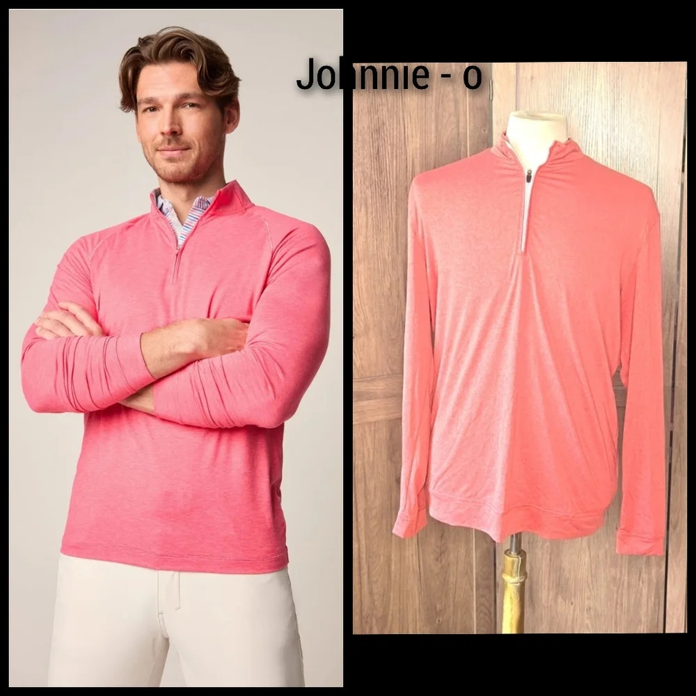 Johnnie-o mens coral quater zip pullover Activewear golf shirt